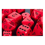 Dice Set 36d6 Opaque (12mm) 25814 Red / Black