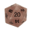 Polyhedral Dice d20 Stone (35mm) Rose Quartz