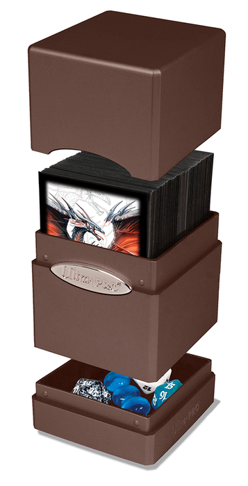 Deck Box - UP Satin (100ct) Metallic Tower : Dark Chocolate