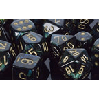 Dice Set 12d6 Scarab (16mm) 27615 Jade / Gold