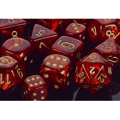 Dice Set 36d6 Scarab (12mm) 27814 Scarlet / Gold