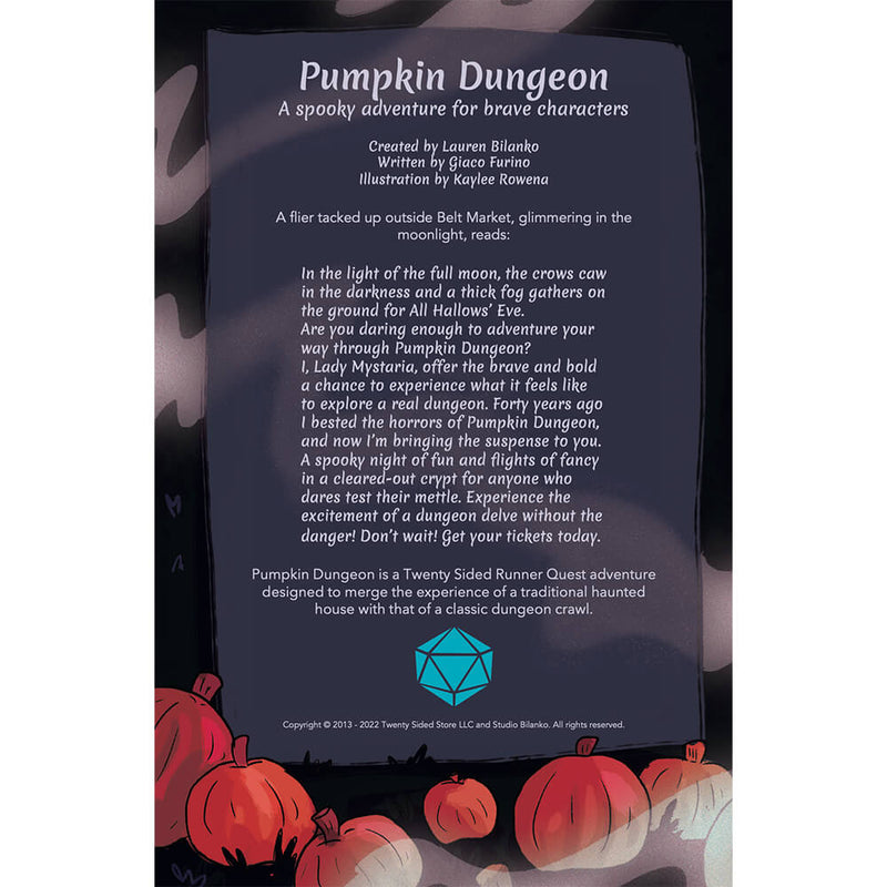 Twenty Sided Adventures (2022) Pumpkin Dungeon (Print + PDF)
