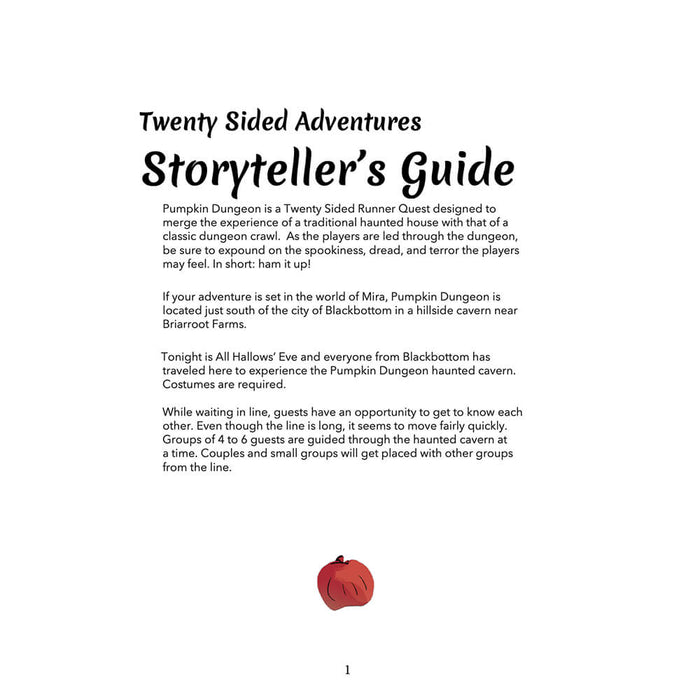 Twenty Sided Adventures (2022) Pumpkin Dungeon (Print + PDF)