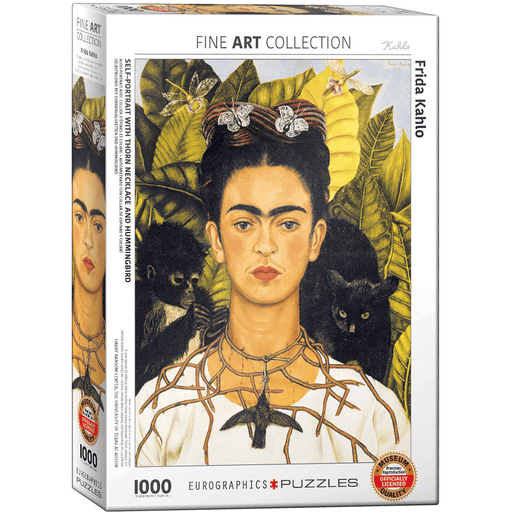 Puzzle (1000pc) Fine Art : Self-Portrait with Thorn Necklace and Hummingbird