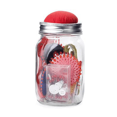 Sewing Kit Mason Jar