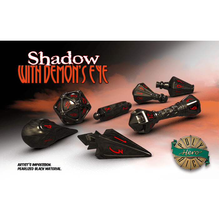 Wizard Dice 7-set Shadow w/ Demon's Eye