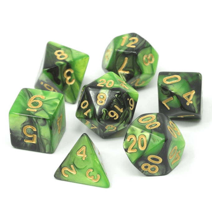 Dice 7-set Alloy (16mm) Shadow Goblin