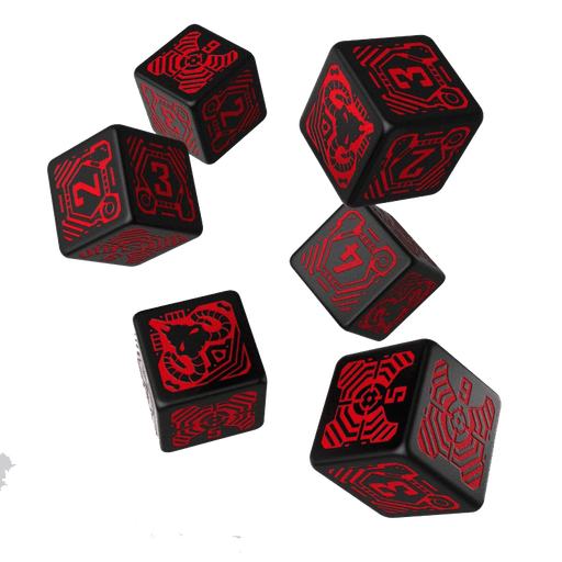 Dice Set 6d6 Shadowrun (16mm) Street Samurai