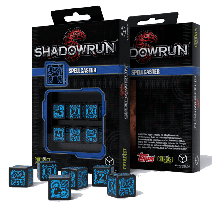 Dice Set 6d6 Shadowrun (16mm) Spellcaster