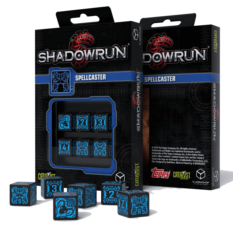 Dice Set 6d6 Shadowrun (16mm) Spellcaster