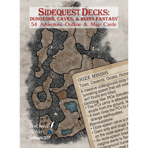 Sidequest Decks : Dungeons Caves Ruins Fantasy