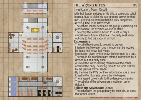 Sidequest Decks : Political & Urban Fantasy