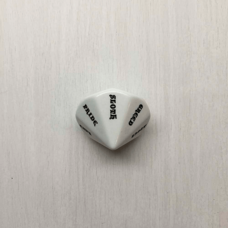 Polyhedral Dice d14 (35mm) Virtue / Sins