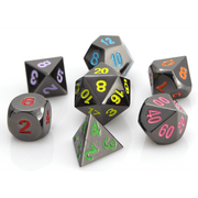 Dice 7-set Metal Classic (16mm) Sinister Rainbow