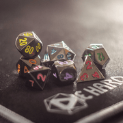 Dice 7-set Metal Classic (16mm) Sinister Rainbow