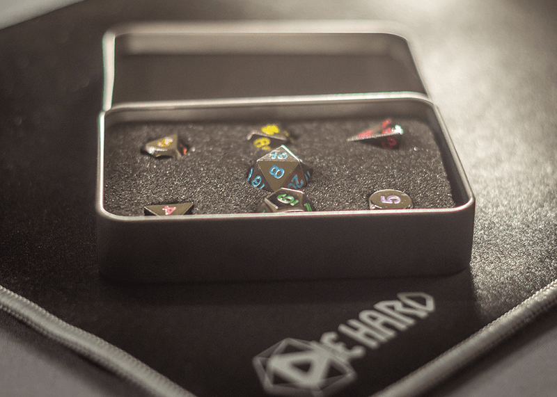 Dice 7-set Metal Classic (16mm) Sinister Rainbow