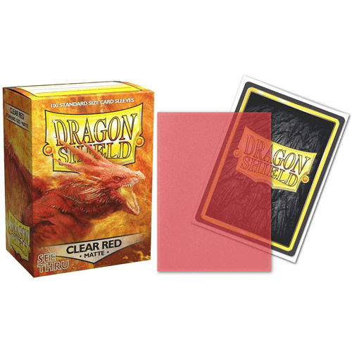 Sleeves Dragon Shield (100ct) Matte : Clear Red