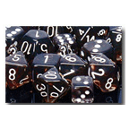 Dice Set 12d6 Translucent (16mm) 23608 Smoke / White