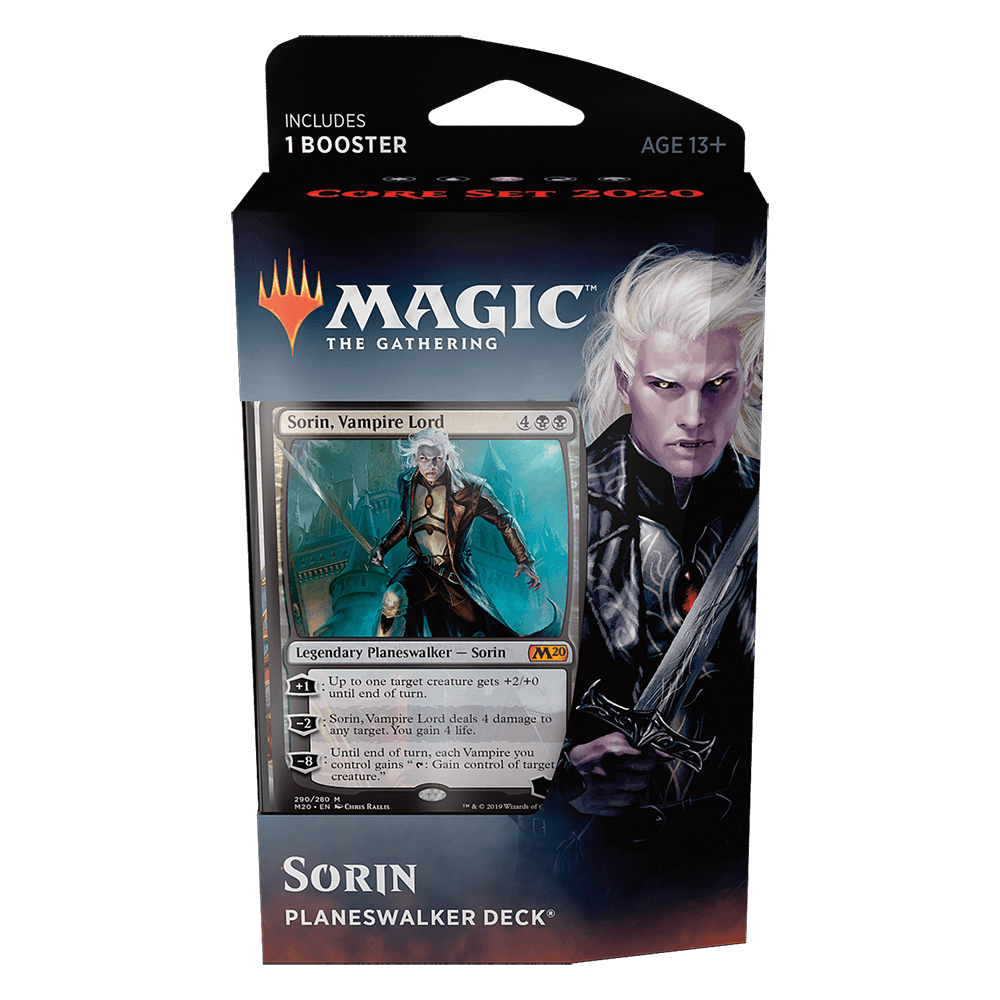MTG Planeswalker Deck : Core Set 2020 (M20) Sorin Twenty Sided MTG Planeswalker Deck : Core Set 2020 (M20) Sorin Twenty Sided