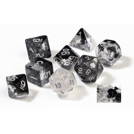 Dice 7-set Translucent (16mm) Spades