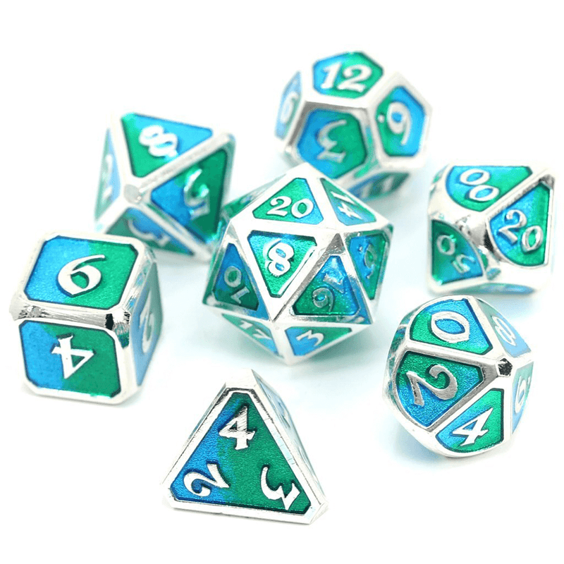 Dice 7-set Metal Mythica (16mm) Spellbinder Gaia