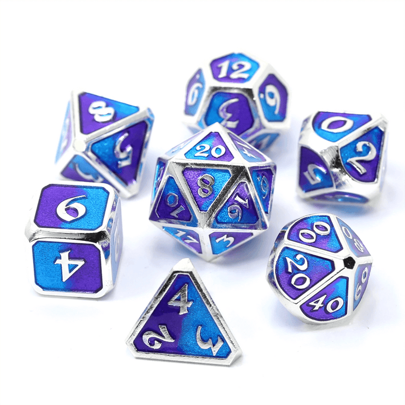 Dice 7-set Metal Mythica (16mm) Spellbinder Nightfall