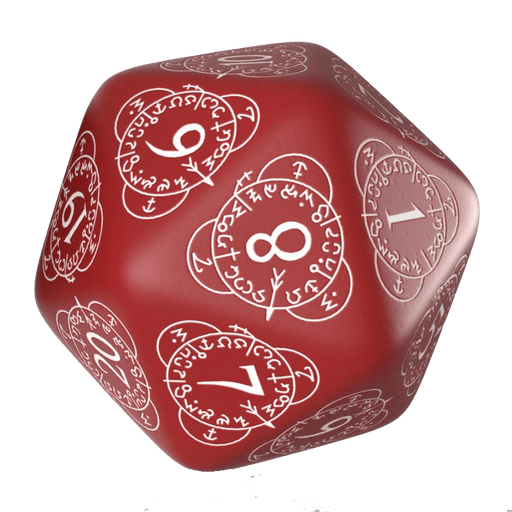 Polyhedral Dice Spindown d20 Level Counter (30mm) Red / White