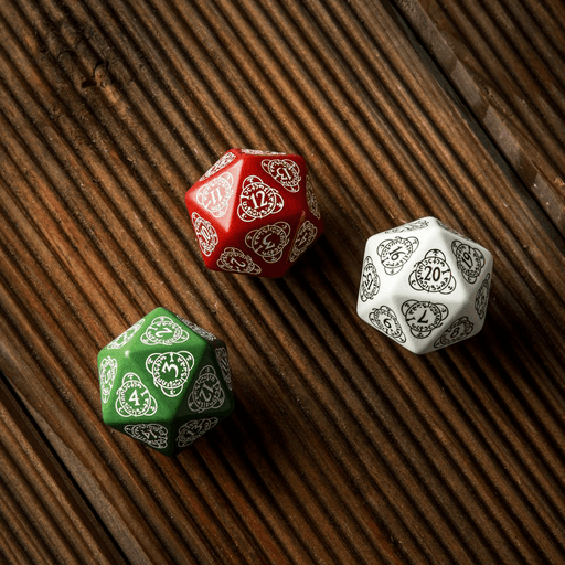 Polyhedral Dice Spindown d20 Level Counter (30mm) Red / White
