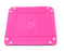 Dice Tray (8x8in) Square Leather Black / Velvet Pink