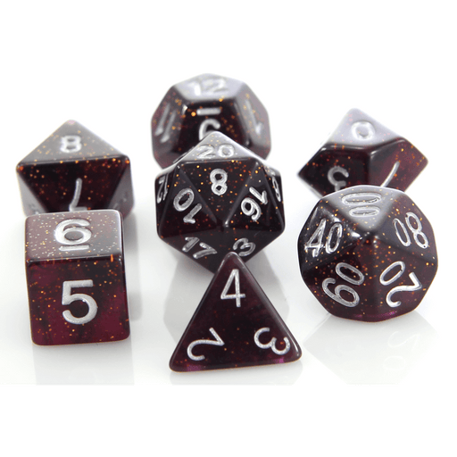 Dice 7-set Stardust (16mm) Purple