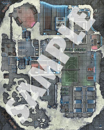 Battlemap Starfinder Flip Mat : Asteroid