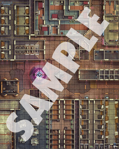 Battlemap Starfinder Flip Mat : Space Station