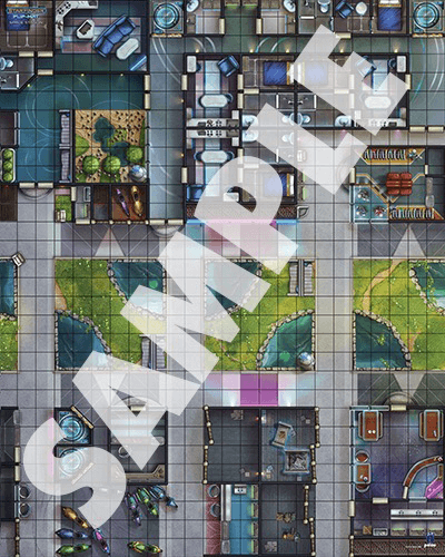 Battlemap Starfinder Flip Mat : Space Station