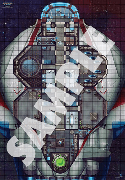 Battlemap Starfinder Flip Mat : Starship : The Sunrise Maiden