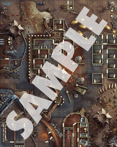Battlemap Starfinder Flip Mat : Urban Sprawl