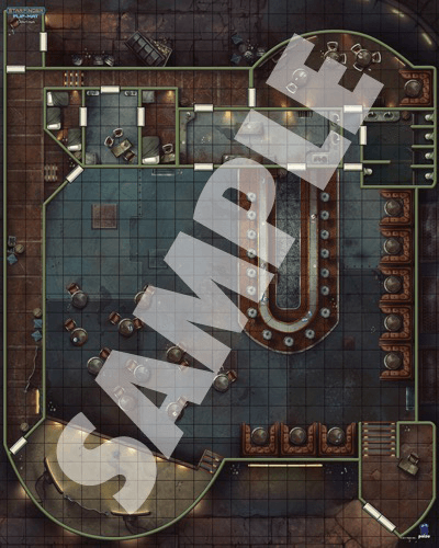 Battlemap Starfinder Flip Mat : Cantina