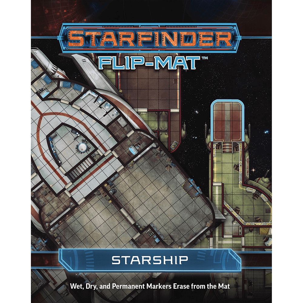 Paizo Publishing Starfinder Flip-Mat: Starship – Spielplan Für Rollenspiel, Doppelseitig Bedruckt