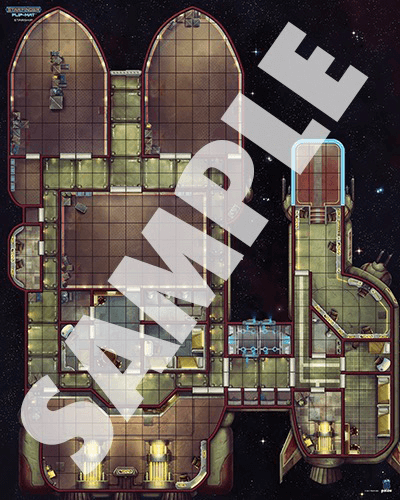 Battlemap Starfinder Flip Mat : Starship