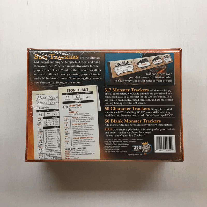 Stat Trackers Box Set : 5e Monsters & Characters