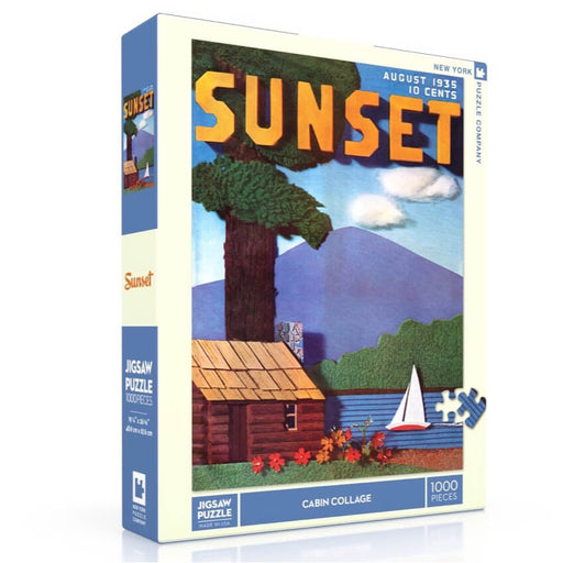 Puzzle (1000pc) Sunset : Cabin Collage