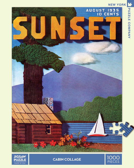 Puzzle (1000pc) Sunset : Cabin Collage