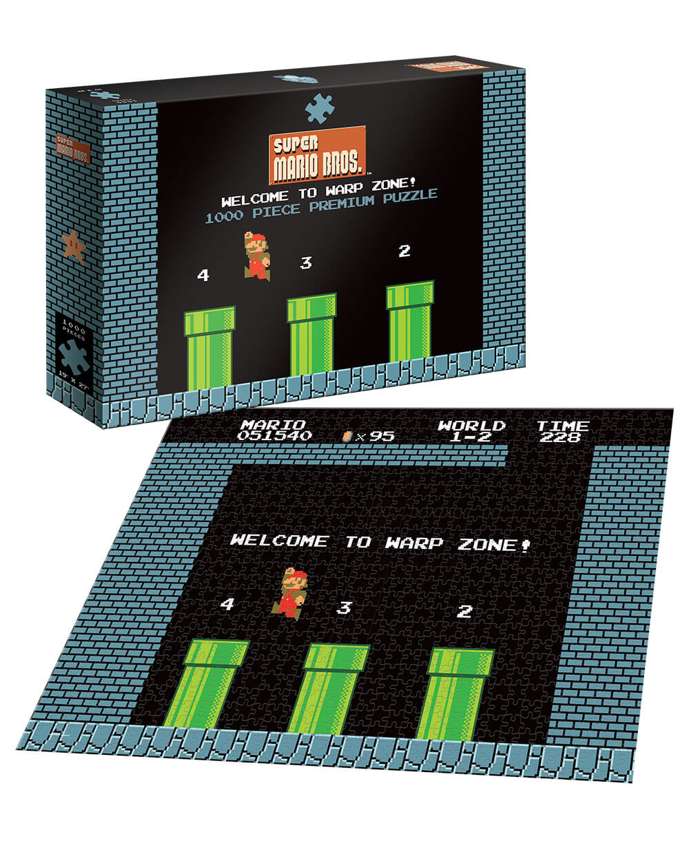Puzzle (1000pc) Super Mario Bros : World 1-2 Welcome to the Warp