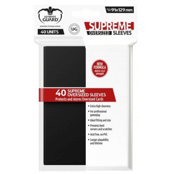 Sleeves Ultimate Guard Supreme Oversized (91x129mm 40ct) Black