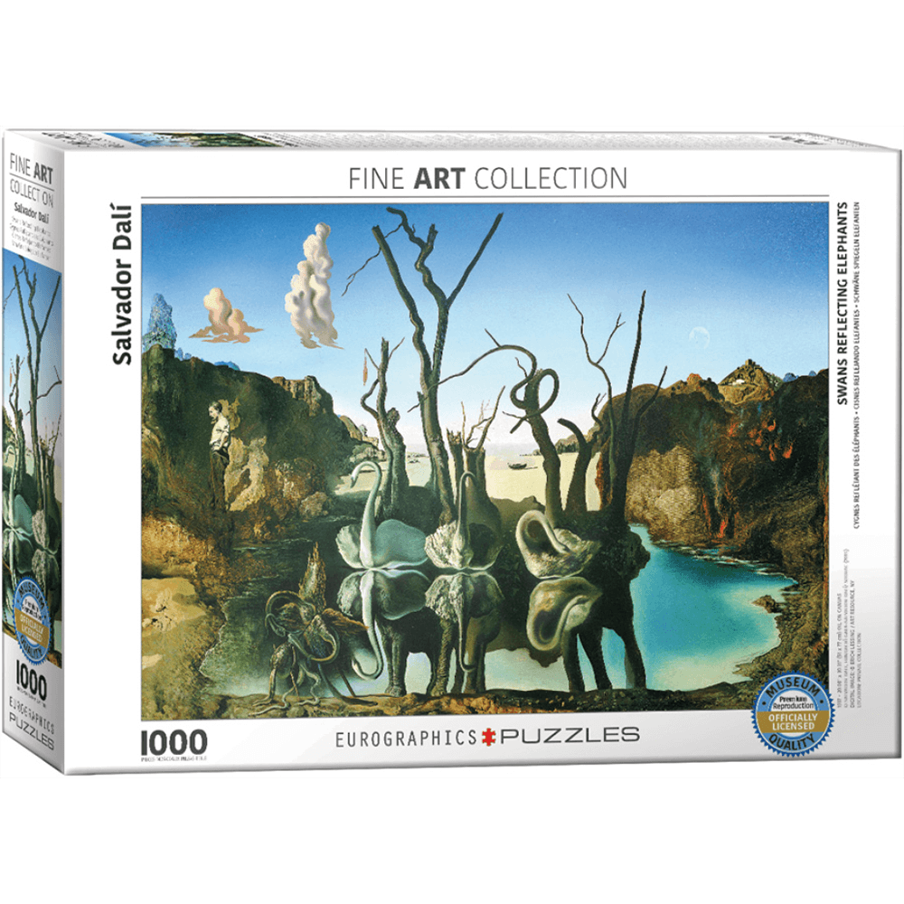 Puzzle (1000pc) Fine Art : Swans Reflecting Elephants