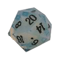 Polyhedral Dice d20 Stone (35mm) Synthetic Opal