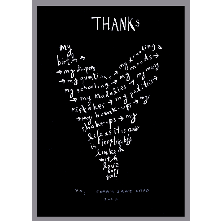 Greeting Card (5x7in) Thanks For My Birth