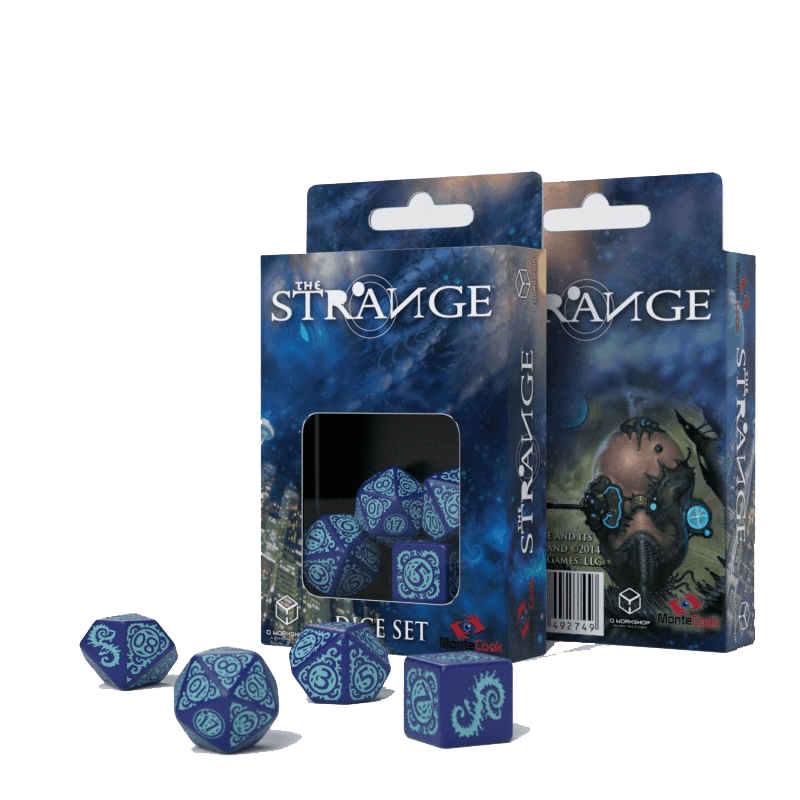 Dice 4-Set The Strange (16mm) Blue / Light Blue