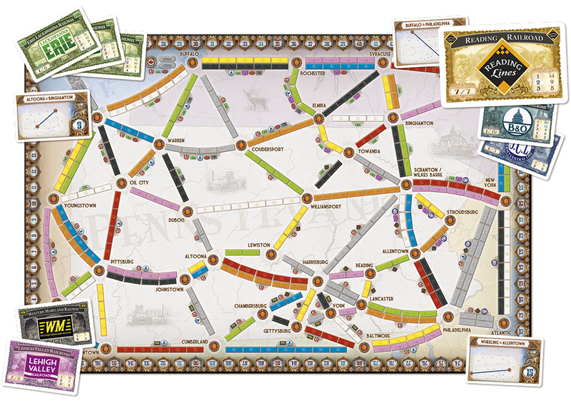 Ticket to Ride Expansion : United Kingdom & Pennsylvania