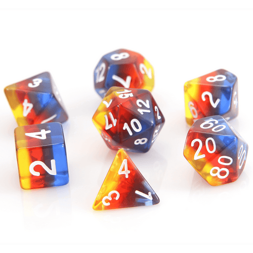 Dice 7-set Translucent Gradient (16mm) Dusk