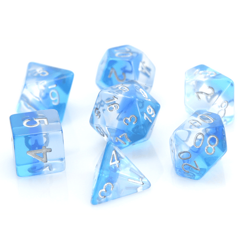 Dice 7-set Translucent Gradient (16mm) Ice Storm